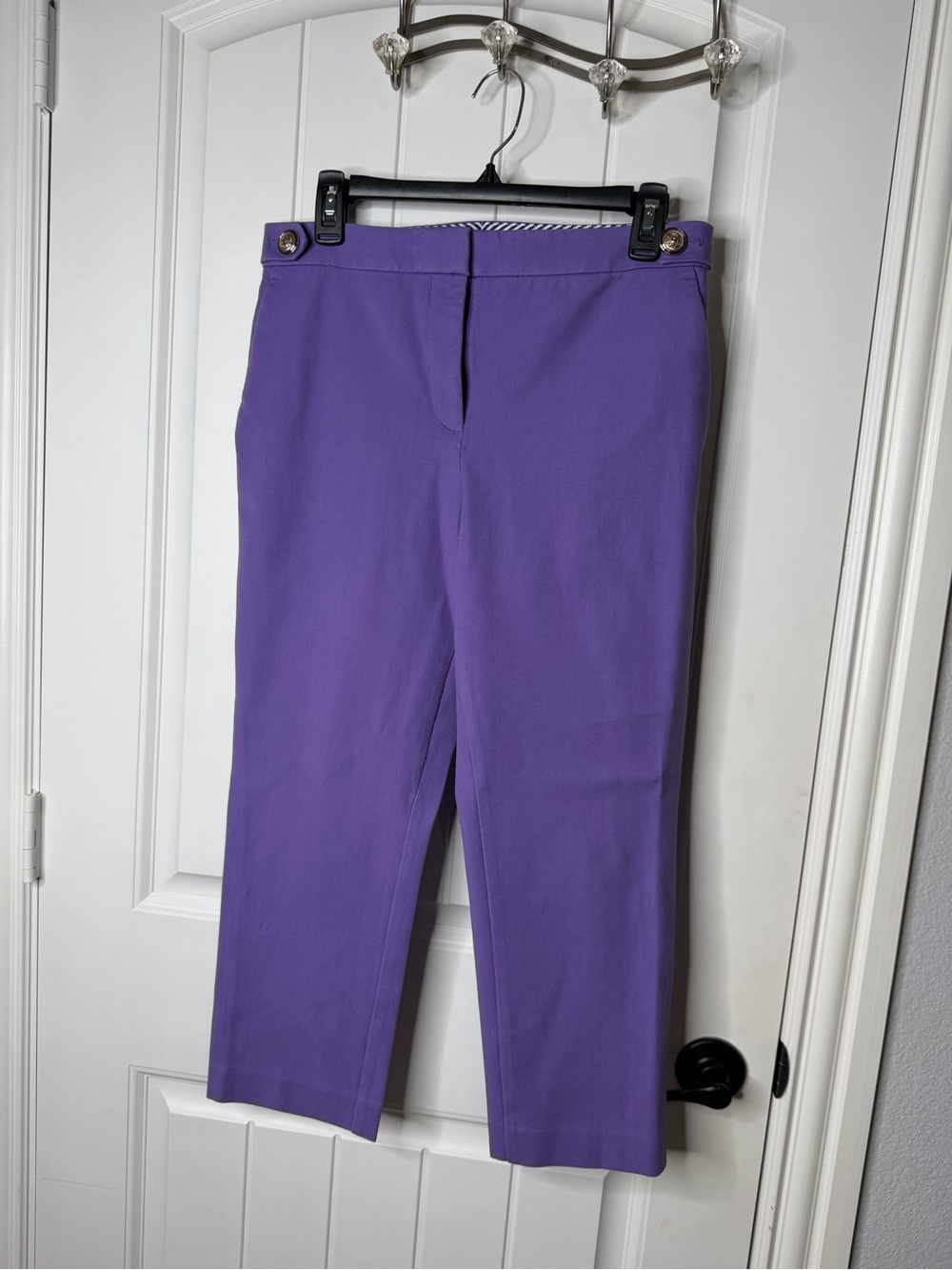Ann Taylor Purple Stretch Straight Leg Pants